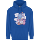 Vegetarian Animals Vegan Childrens Kids Hoodie Royal Blue