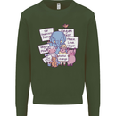 Vegetarian Animals Vegan Kids Sweatshirt Jumper Forest Green
