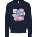 Vegetarian Animals Vegan Kids Sweatshirt Jumper Navy Blue
