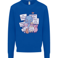 Vegetarian Animals Vegan Kids Sweatshirt Jumper Royal Blue