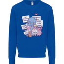 Vegetarian Animals Vegan Kids Sweatshirt Jumper Royal Blue