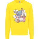 Vegetarian Animals Vegan Kids Sweatshirt Jumper Yellow