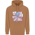 Vegetarian Animals Vegan Mens 80% Cotton Hoodie Caramel Latte