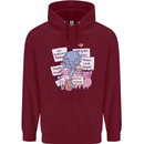 Vegetarian Animals Vegan Mens 80% Cotton Hoodie Maroon