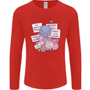 Vegetarian Animals Vegan Mens Long Sleeve T-Shirt Red