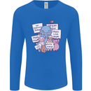 Vegetarian Animals Vegan Mens Long Sleeve T-Shirt Royal Blue