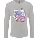 Vegetarian Animals Vegan Mens Long Sleeve T-Shirt Sports Grey