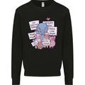 Vegetarian Animals Vegan Mens Sweatshirt Jumper Black