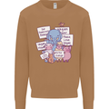 Vegetarian Animals Vegan Mens Sweatshirt Jumper Caramel Latte