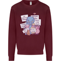 Vegetarian Animals Vegan Mens Sweatshirt Jumper Maroon