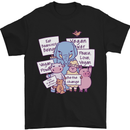 Vegetarian Animals Vegan Mens T-Shirt 100% Cotton Black