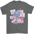 Vegetarian Animals Vegan Mens T-Shirt 100% Cotton Charcoal