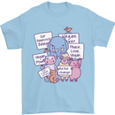Vegetarian Animals Vegan Mens T-Shirt 100% Cotton Light Blue