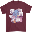 Vegetarian Animals Vegan Mens T-Shirt 100% Cotton Maroon