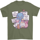 Vegetarian Animals Vegan Mens T-Shirt 100% Cotton Military Green
