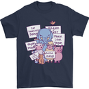 Vegetarian Animals Vegan Mens T-Shirt 100% Cotton Navy Blue