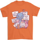 Vegetarian Animals Vegan Mens T-Shirt 100% Cotton Orange