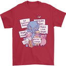 Vegetarian Animals Vegan Mens T-Shirt 100% Cotton Red