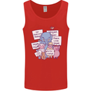 Vegetarian Animals Vegan Mens Vest Tank Top Red