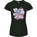 Vegetarian Animals Vegan Womens Petite Cut T-Shirt Black