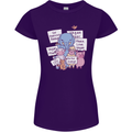 Vegetarian Animals Vegan Womens Petite Cut T-Shirt Purple