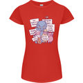 Vegetarian Animals Vegan Womens Petite Cut T-Shirt Red