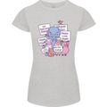 Vegetarian Animals Vegan Womens Petite Cut T-Shirt Sports Grey