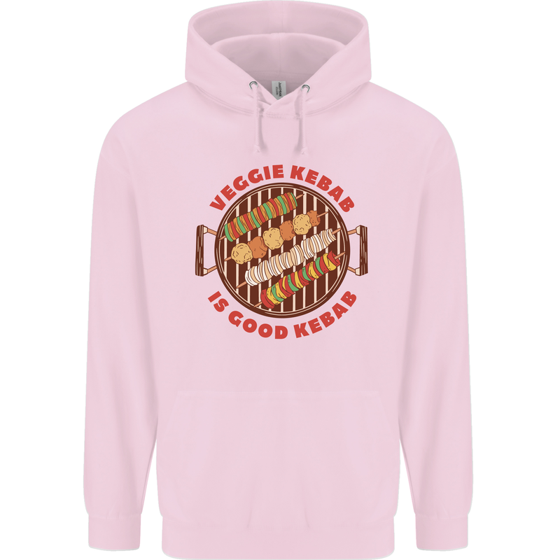 Veggie Kebab Vegetarian Vegan BBQ Childrens Kids Hoodie Light Pink