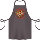 Veggie Kebab Vegetarian Vegan BBQ Cotton Apron 100% Organic Dark Grey
