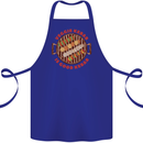 Veggie Kebab Vegetarian Vegan BBQ Cotton Apron 100% Organic Royal Blue