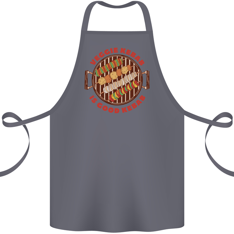 Veggie Kebab Vegetarian Vegan BBQ Cotton Apron 100% Organic Steel