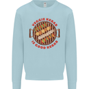 Veggie Kebab Vegetarian Vegan BBQ Kids Sweatshirt Jumper Light Blue