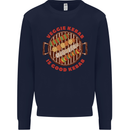 Veggie Kebab Vegetarian Vegan BBQ Kids Sweatshirt Jumper Navy Blue