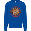 Veggie Kebab Vegetarian Vegan BBQ Kids Sweatshirt Jumper Royal Blue