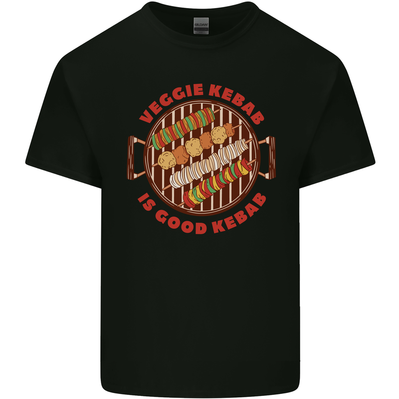 Veggie Kebab Vegetarian Vegan BBQ Kids T-Shirt Childrens Black