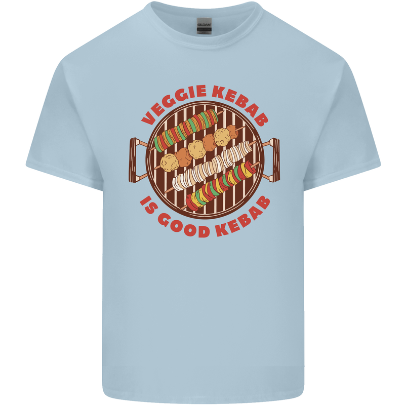 Veggie Kebab Vegetarian Vegan BBQ Kids T-Shirt Childrens Light Blue