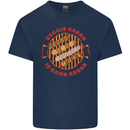 Veggie Kebab Vegetarian Vegan BBQ Kids T-Shirt Childrens Navy Blue