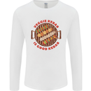 Veggie Kebab Vegetarian Vegan BBQ Mens Long Sleeve T-Shirt White