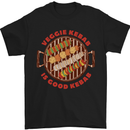 Veggie Kebab Vegetarian Vegan BBQ Mens T-Shirt 100% Cotton Black