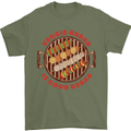 Veggie Kebab Vegetarian Vegan BBQ Mens T-Shirt 100% Cotton Military Green