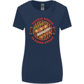 Veggie Kebab Vegetarian Vegan BBQ Womens Wider Cut T-Shirt Navy Blue