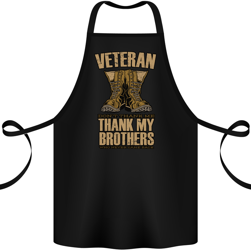 Veteran Boots British Army Marines Paras Cotton Apron 100% Organic Black