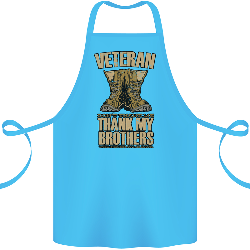 Veteran Boots British Army Marines Paras Cotton Apron 100% Organic Turquoise