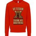 Veteran Boots British Army Marines Paras Kids Sweatshirt Jumper Bright Red
