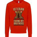 Veteran Boots British Army Marines Paras Kids Sweatshirt Jumper Bright Red