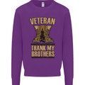 Veteran Boots British Army Marines Paras Kids Sweatshirt Jumper Purple