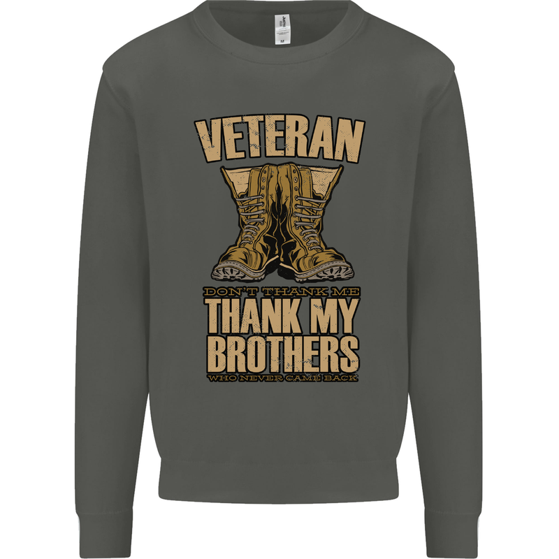 Veteran Boots British Army Marines Paras Kids Sweatshirt Jumper Storm Grey