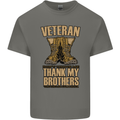 Veteran Boots British Army Marines Paras Kids T-Shirt Childrens Charcoal