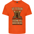 Veteran Boots British Army Marines Paras Kids T-Shirt Childrens Orange