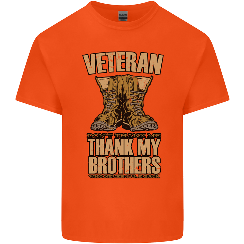 Veteran Boots British Army Marines Paras Kids T-Shirt Childrens Orange
